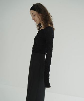 W TULLE SHIRRING TOPS 19105ー1222