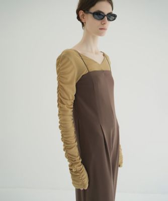 W TULLE SHIRRING TOPS 19105ー1222