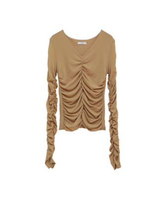 W TULLE SHIRRING TOPS 19105ー1222
