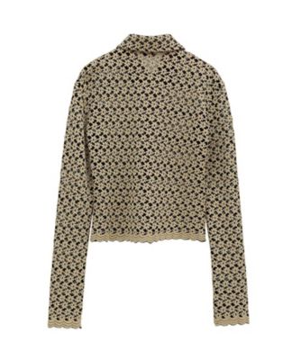 3D FLOWER LACE SHIRT 19105ー1232