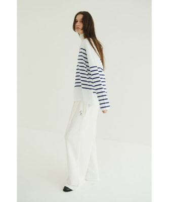 WIDE HENRY NECK BORDER TOPS 19105ー