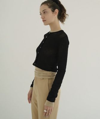 クラネ　SHEER ROLLED EDGE KNIT CARDIGAN 8月29日(金)発売アイテムのご紹介。シャリ感のあるコットン