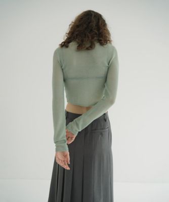 クラネ　SHEER ROLLED EDGE KNIT CARDIGAN SHEER ROLLED EDGE KNIT CARDIGAN｜TOPS(トップス)｜CLANE OFFICIAL