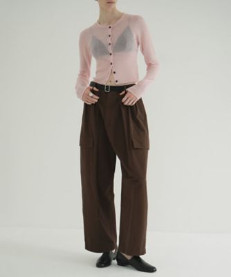 SHEER ROLLED EDGE KNIT CARDIGAN