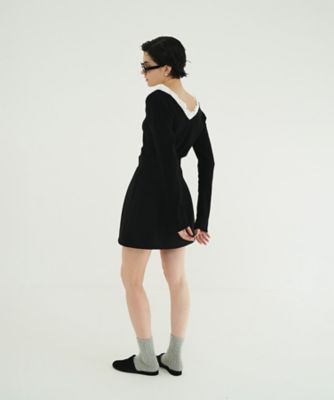 2WAY FRILL V NECK KNIT TOPS 19106