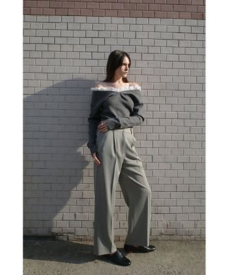 新品 CLANE 2WAY FRILL V NECK KNIT TOPS クラネ 2WAY FRILL V NECK KNIT TOPS 19106