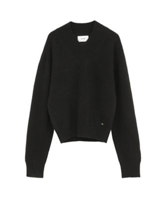 YAK V NECK KNIT TOPS 19106ー2302 | CLANE