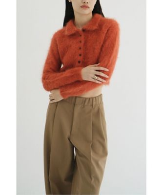 ＜CLANE (Women)＞ＡＮＧＯＲＡ　ＳＨＯＲＴ　ＫＮＩＴ　ＣＡＲＤＩＧＡＮ　１９１０６ー２３３２