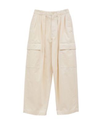 CLANE WIDE TUCK WORK PANTS アイボリー 1 CLANE 正規商品 クラネ ワイドタック ワークパンツ WIDE TUCK