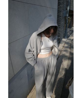 ことね LOGO SWEAT TUCK WIDE PANTS 19110