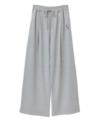 CLANE (Women)/クラネ LOGO SWEAT TUCK WIDE PANTS 19110ー7242 GRAY パンツ・ズボン【三越伊勢丹/公式】