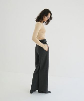 HIGH WAIST WIDE PANTS 19110ー7322