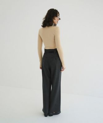HIGH WAIST WIDE PANTS 19110ー7322