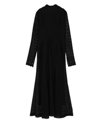 3D FLOWER LACE SLASH NECK