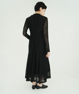 ❋慈雨❋センソユニコ❋ストラップ柄 大きいサイズワンピース 3D FLOWER LACE SLASH NECK