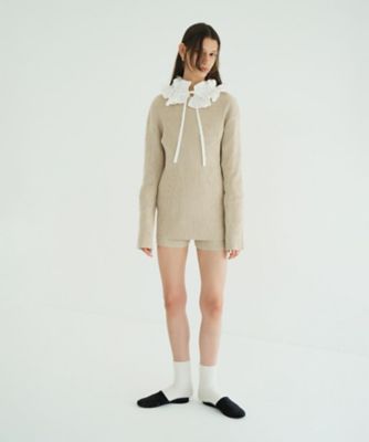 ボーダーズアットバルコニー ジュリエットショルダーニット ベージュ 38 ボーダーズアットバルコニー ジュリエットショルダーニット