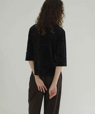 CLANE CRUSHED VELOUR POLO TOPS 2色 CRUSHED VELOUR POLO TOPS 19122ー