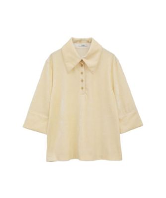 CLANE CRUSHED VELOUR POLO TOPS 2色 CRUSHED VELOUR POLO TOPS 19122ー