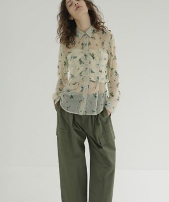 ＜CLANE (Women)＞ＦＬＯＷＥＲ　ＯＰＡＬ　ＢＩＳＴＩＥＲ　ＳＨＩＲＴＳ　１９１２２ー４０９２