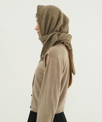 ＜CLANE (Women)＞ＹＡＫ　ＫＮＩＴ　ＴＲＩＡＮＧＵＬＡＲ　ＳＴＯＬＥ　１９１３６ー８０３２