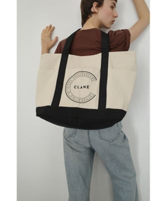 バッグ CLANE ROUND TOTE BAG 10TH LOGO HUGE TOTE BAG 19136ー