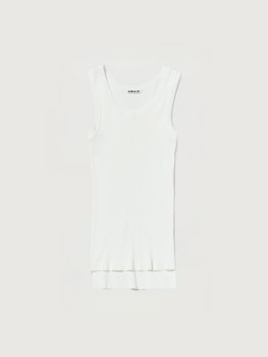 AURALEE (Women)/オーラリー ＊ＣＯＴＴＯＮ　ＨＩＧＨ　ＧＡＵＧＥ　ＲＩＢ　ＫＮＩＴ　ＴＡＮＫ　ＴＯＰ