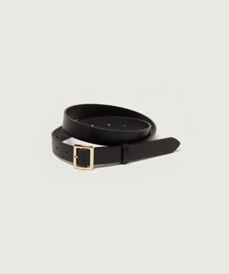 ＜AURALEE (Men)＞ビジネスベルト　＊ＬＥＡＴＨＥＲ　ＳＱＵＡＲＥ　ＢＵＣＫＬＥ　ＢＥＬＴ　Ａ２４ＡＢ０４ＲＰーＭ