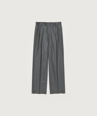 ＜AURALEE (Men)＞カジュアルパンツ　ＷＯＯＬ　ＦＵＬＬＩＮＧ　ＦＬＡＮＮＥＬ　ＳＴＲＩＰＥ　ＳＬＡＣＫＳ　Ａ２４ＡＰ０２ＨＣ