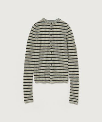 SHETLAND WOOL CASHMERE RIB KNIT