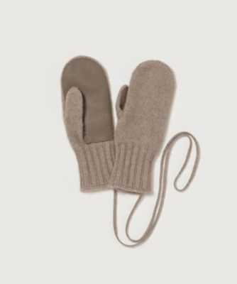 AURALEE (Women)/オーラリー *BABY CASHMERE KNIT MITTENS A25AG11BC NATURAL BROWN 手袋・グローブ【三越伊勢丹/公式】
