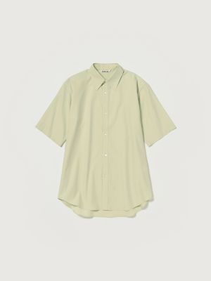 ＜AURALEE (Women)＞＊ＷＡＳＨＥＤ　ＦＩＮＸ　ＴＷＩＬＬ　ＨＡＬＦ　ＳＬＥＥＶＥＤ　ＳＨＩＲＴ