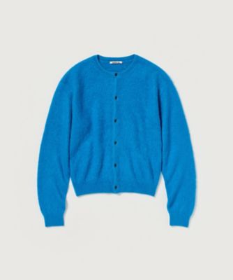 AURALEE アクアブルー カーディガン　春服　美品 カーディガン GARMENTーDYED BABY ALPACA FUR