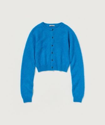 【ケン】auralee ウールアルパカフェルトカーディガン GARMENTーDYED BABY ALPACA FUR KNIT