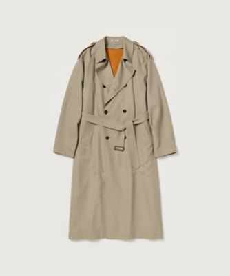 未使用級✨オーラリー シアサッカー ベルテッドコート シルク100% 春コート ULTRA FINE WOOL TRENCH COAT WITH