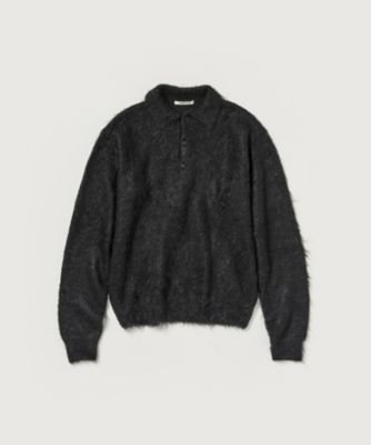 0*0様 AURALEE ニットポロ ブラック ニットポロ ＊BRUSHED SUPER KID MOHAIR