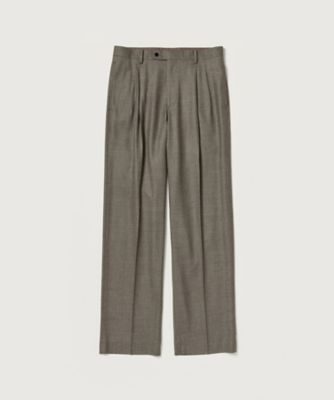 パンツ WOOL TROPICAL 3PLEATED WIDE―LEG
