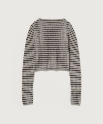 SHETLAND WOOL CASHMERE RIB KNIT