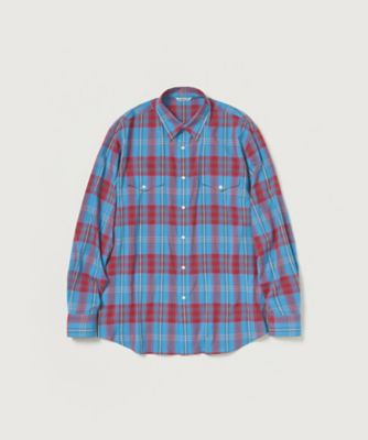 シャツ HIGH TWIST COTTON SILK CHECK
