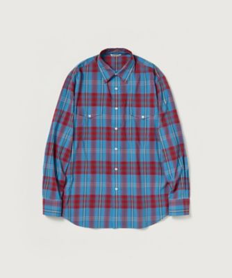 HIGH TWIST COTTON SILK CHECK SHIRT