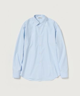 トップス AURALEE WASHED FINX TWILL SHIRT BLUE 3 WASHED FINX TWILL SHIRT A26AS04TN