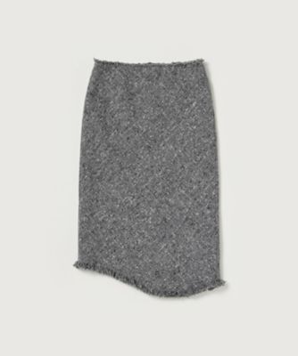 HOMESPUN TWEED FRINGE SKIRT