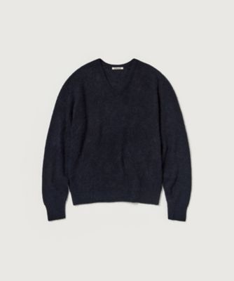 ニット BABY SURI ALPACA SHEER KNIT Vー