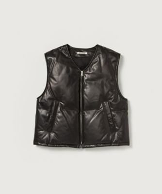 ベスト FINE CALF LEATHER DOWN VEST