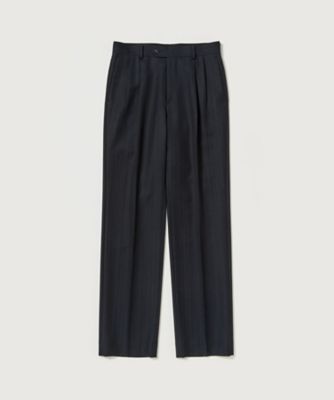 スラックス BLUEFACED WOOL TWOーTUCK