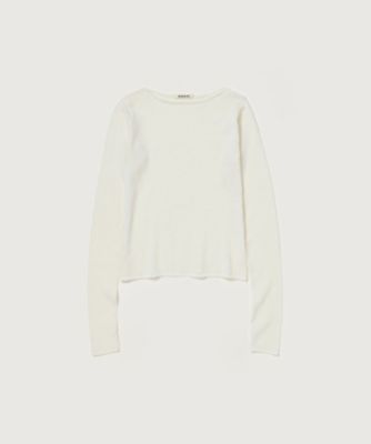 SHEER CASHMERE KNIT BOAT NECK P／O