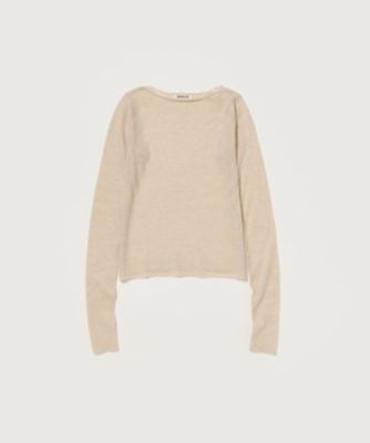 SHEER CASHMERE KNIT BOAT NECK P／O