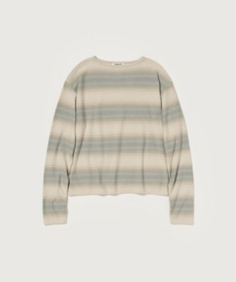 ニット COTTON SILK GRADIENT STRIPE