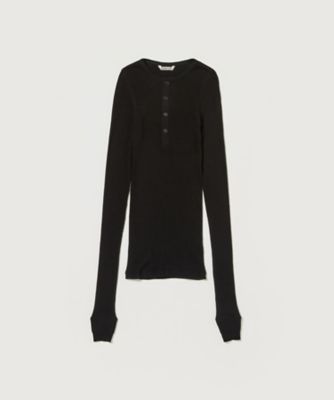 ORGANIC SOFT RIB HENLEY NECK P／O