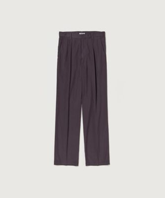 AURALEE (Men)/オーラリー パンツ　ＧＡＲＭＥＮＴーＤＹＥＤ　ＦＩＮＸ　ＳＨＵＴＴＬＥ　ＷＥＡＴＨＥＲ　ＯＮＥーＴＵＣＫ　ＳＬＡＣＫＳ　Ａ２６ＳＰ０３ＳＷ
