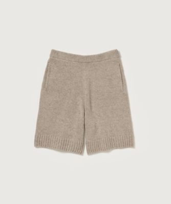 CASHMERE SILK MELANGE KNIT SHORTS